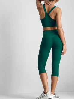 Active-Caprileggings mit hohem Bund