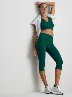 Active-Caprileggings mit hohem Bund