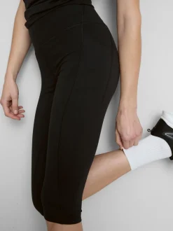 Active-Caprileggings mit hohem Bund