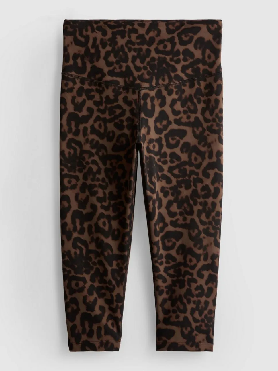 Active-Capri-Leggings mit Leopardenmuster
