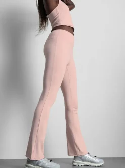 Active-Leggings mit hohem Bund und ausgestelltem Bein