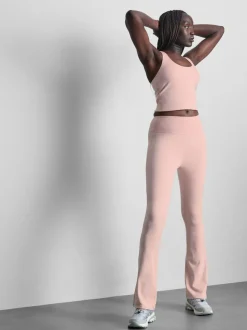 Active-Leggings mit hohem Bund und ausgestelltem Bein