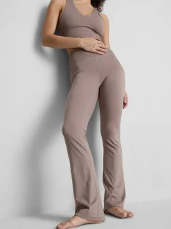 Active-Leggings mit hohem Bund und ausgestelltem Bein