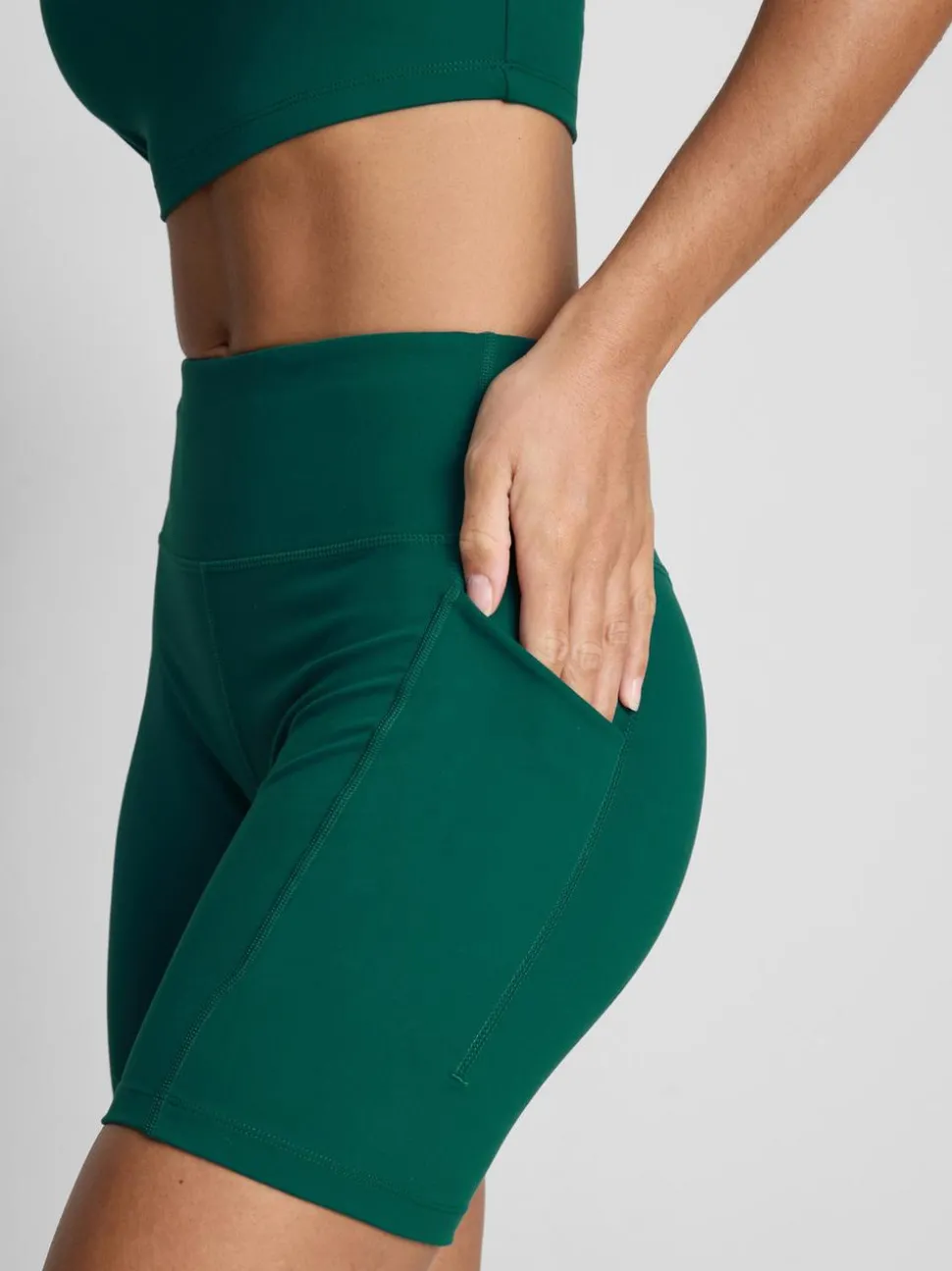 Active-Yogashorts mit hohem Bund