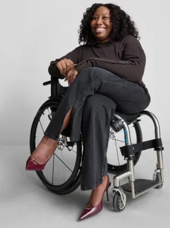 Adaptive Denim-Jeans für Sitzende