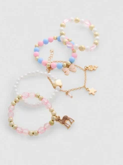 Armbänder mit Feen-Anhängern, 5er-Pack