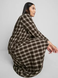 Asymmetrischer „By Coleen“ Midirock mit Karomuster