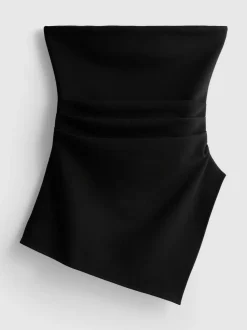 Asymmetrisches Bandeau-Top mit hohem Baumwollanteil