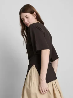 Asymmetrisches „The Edit“ T-Shirt mit Raffung