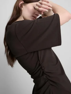 Asymmetrisches „The Edit“ T-Shirt mit Raffung