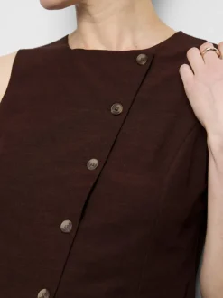 Asymmetrische Weste aus Baumwollmischung