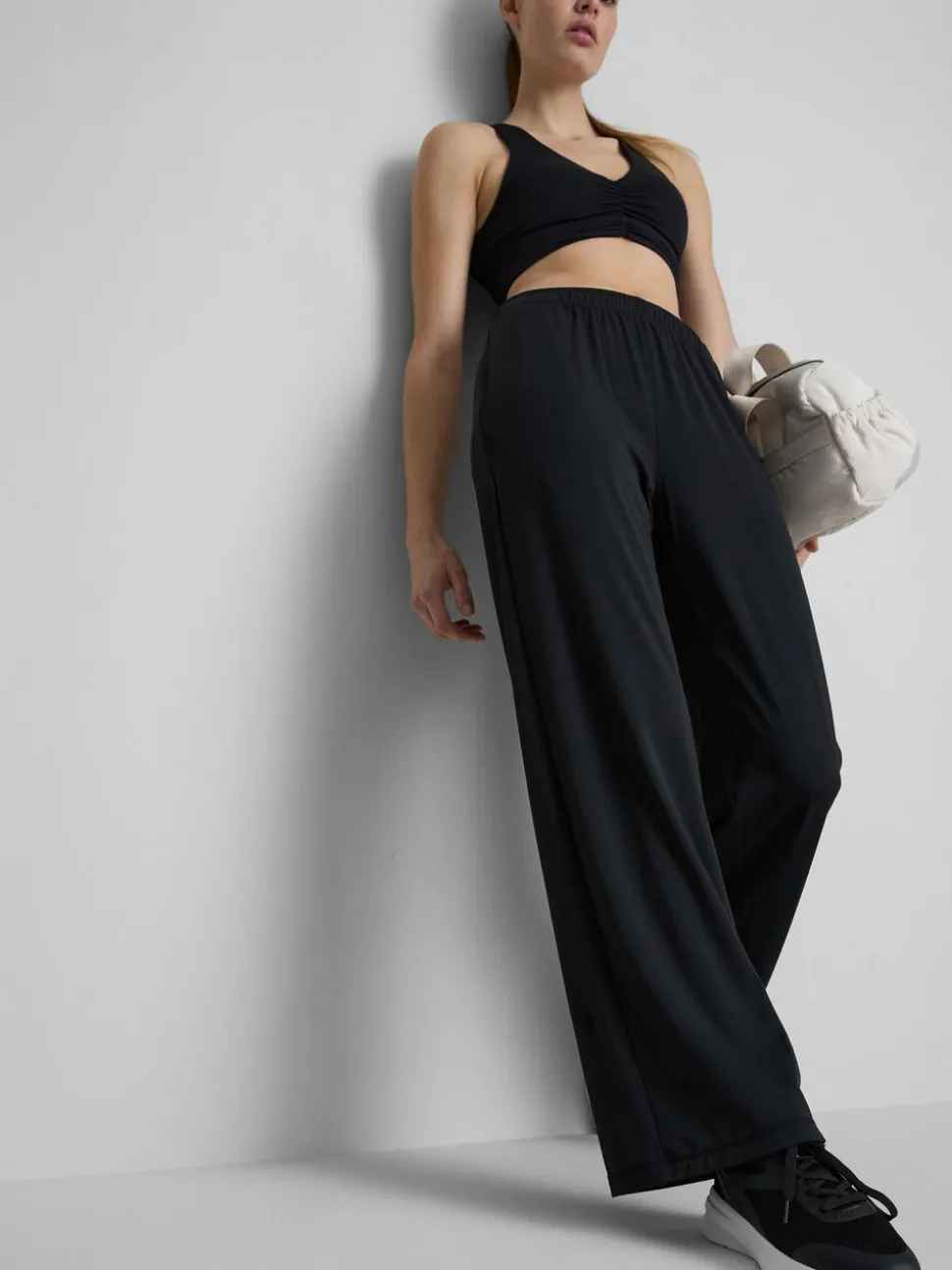 Athleisure-Hose mit weitem Bein