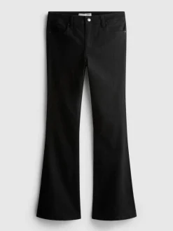 Ausgestellte Denim-Jeans mit mittelhohem Bund