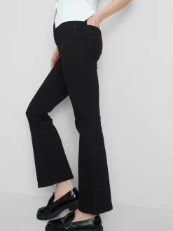 Ausgestellte Jeans aus Baumwoll-Denim mit mittlerer Leibhöhe