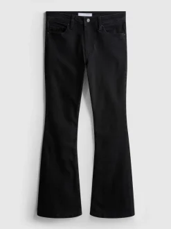Ausgestellte Jeans aus Baumwoll-Denim mit mittlerer Leibhöhe