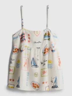 Babydoll-Trägertop mit Print