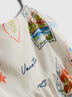 Babydoll-Trägertop mit Print