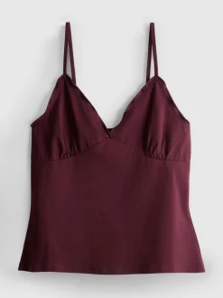 Babydoll-Trägertop mit V-Ausschnitt