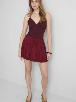 Babydoll-Trägertop mit V-Ausschnitt