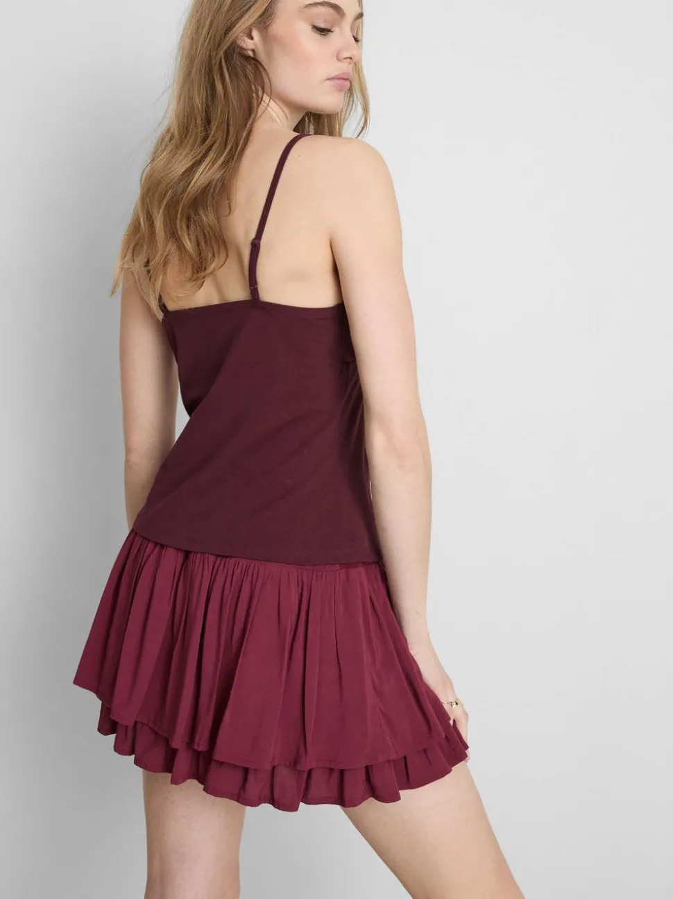Babydoll-Trägertop mit V-Ausschnitt
