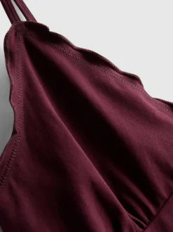 Babydoll-Trägertop mit V-Ausschnitt