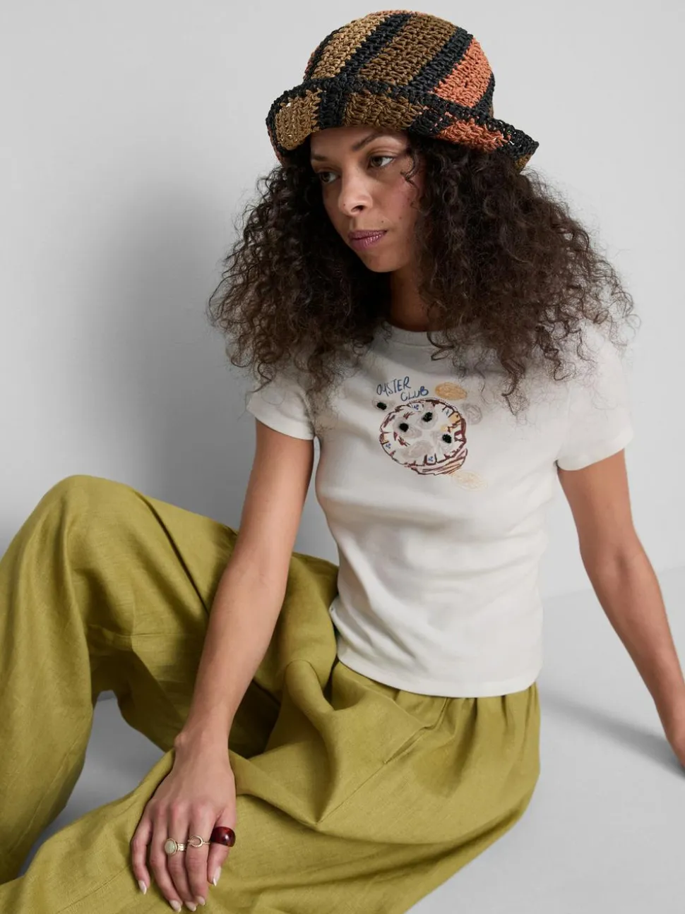 Baby Tee aus Baumwolle mit Grafik