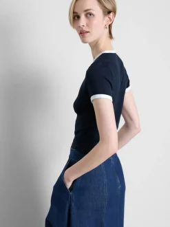 Baby Tee aus Baumwolle mit Grafik