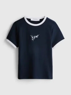 Baby Tee aus Baumwolle mit Grafik
