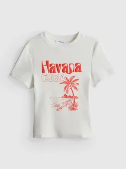 Baby-Tee mit Havanna-Grafik und hohem Baumwollanteil