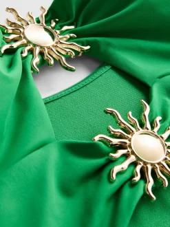 Badeanzug mit Cut-outs und Sonnenapplikationen