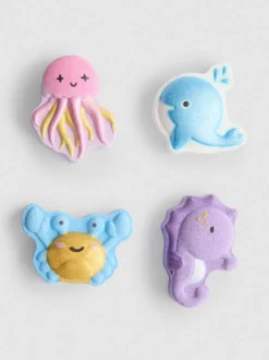 Badebomben mit Meerestier-Design, 4er-Pack