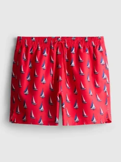 Badeshorts mit Segelbootmuster