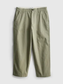 Baggy-Chinohose mit mittlerer Leibhöhe