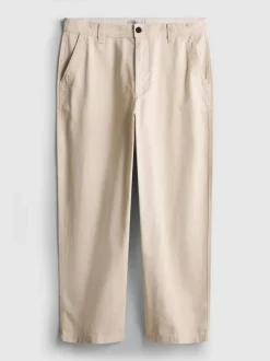 Baggy-Chinohose mit mittlerer Leibhöhe