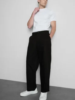 Baggy-Chinohose mit mittlerer Leibhöhe
