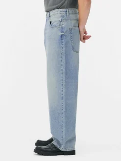 Baggy-Jeans mit mittlerer Leibhöhe