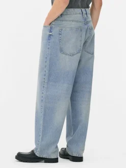 Baggy-Jeans mit mittlerer Leibhöhe