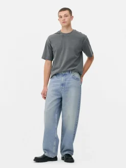 Baggy-Jeans mit mittlerer Leibhöhe