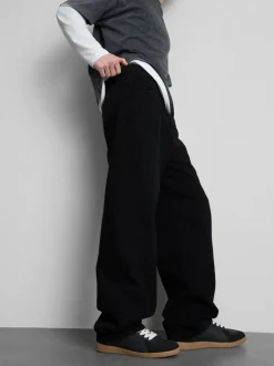 Baggy-Jeans mit mittlerer Leibhöhe
