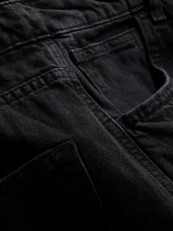 Baggy-Jeans mit mittlerer Leibhöhe
