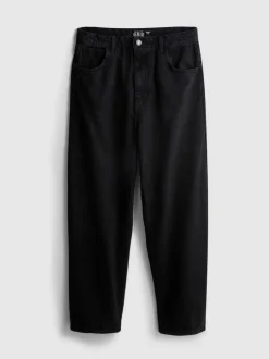 Baggy-Jeans mit mittlerer Leibhöhe