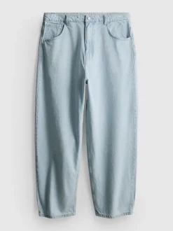 Baggy-Jeans mit mittlerer Leibhöhe