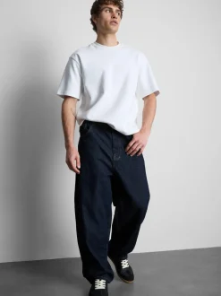 Baggy-Jeans mit mittlerer Leibhöhe
