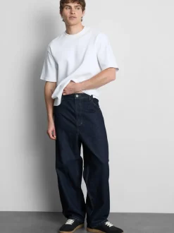 Baggy-Jeans mit mittlerer Leibhöhe