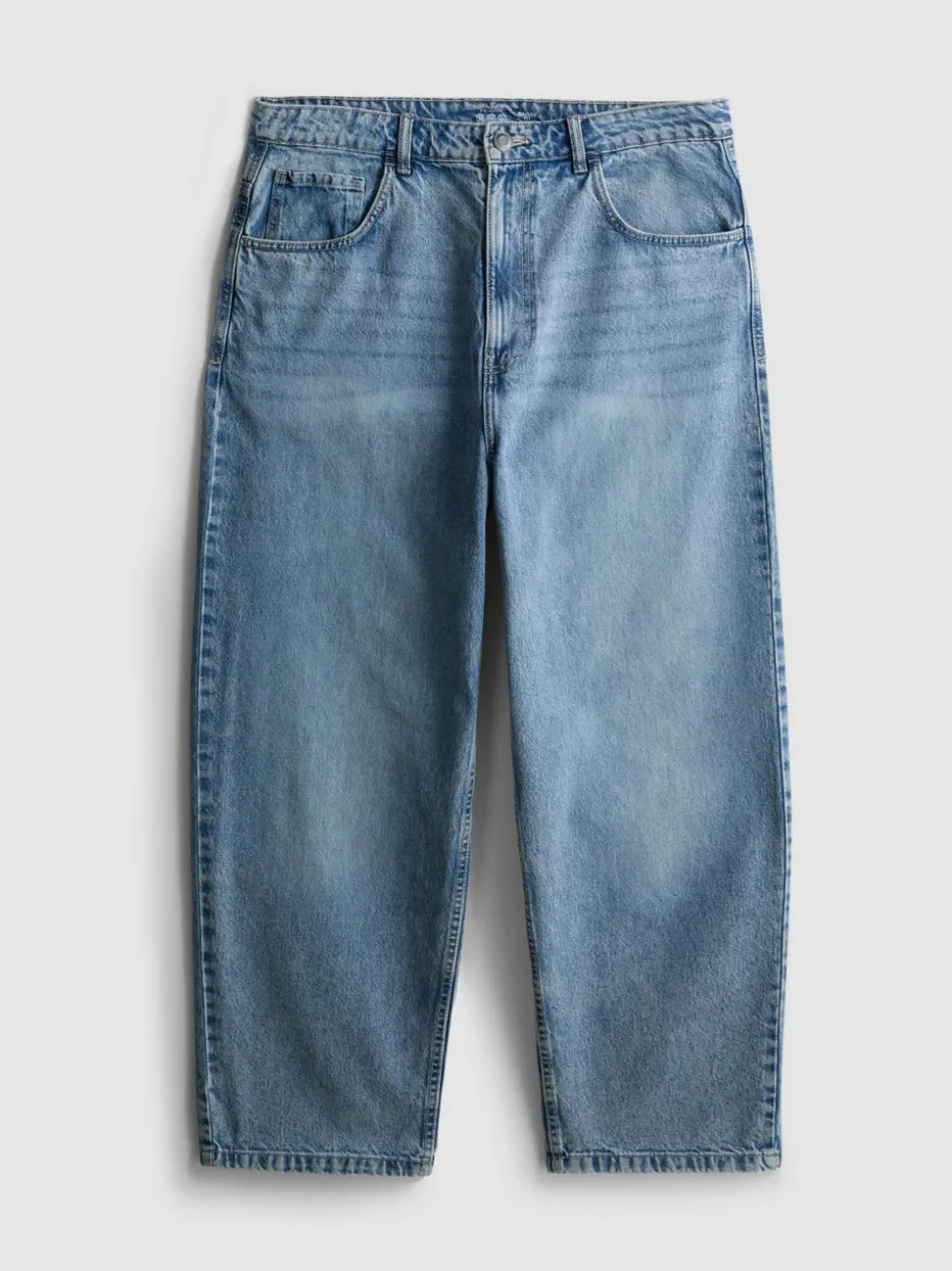 Baggy-Jeans mit mittlerer Leibhöhe