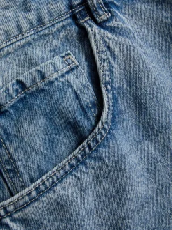 Baggy-Jeans mit mittlerer Leibhöhe