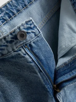 Baggy-Jeans mit mittlerer Leibhöhe