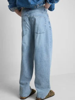 Baggy-Jeans mit mittlerer Leibhöhe