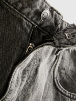 Baggy-Jeans mit mittlerer Leibhöhe