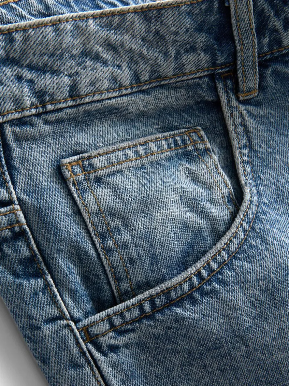 Baggy-Jeansshorts mit mittlerer Leibhöhe